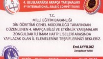 ULUSLARASI ARAPÇA YARIŞMASI DÜZENLENİYOR