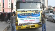 SURİYE’YE İKİ TIR YARDIM MALZEMESİ GÖNDERİLDİ
