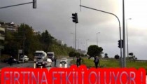 ALAPLI’DA FIRTINA ETKİLİ OLUYOR