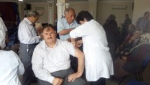 HACI ADAYLARINA AŞI YAPILDI