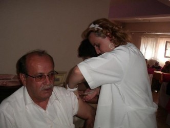 ALAPLI’DA HACI ADAYLARINA AŞI YAPILDI