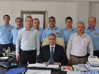 İTFAİYECİLER BELEDİYE BAŞKANINI ZİYARET ETTİ