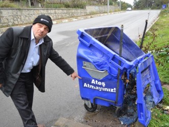 ÇÖP KONTEYNIRLARINA SICAK KÜL DÖKMEYİN