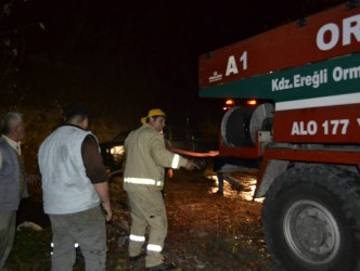 ALİOĞLU KÖYÜNDE ORMAN YANGINI