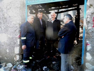 EVİ YANAN AİLEYE ZİYARET