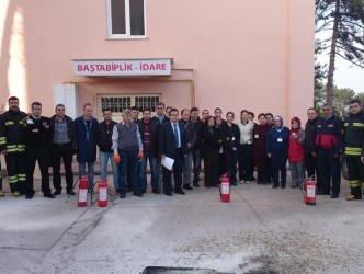 DEVLET HASTANESİNDE YANGIN TATBİKATI