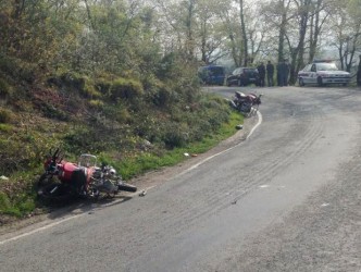 MOTOSİKLET KAZASINDA 1 ÖLÜ 3 YARALI