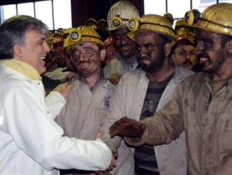 GÜL MADENCİLERİ ZİYARET ETTİ.