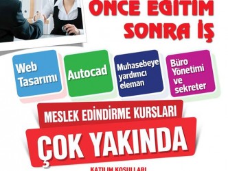 KDZ.EREĞLİ  İŞKUR DESTEKLİ ÜCRETSİZ MESLEKİ EĞİTİM KURSLARI BAŞLIYOR !!!