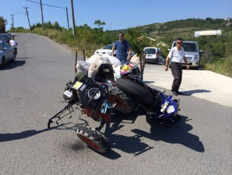PATPATLA MOTOSİKLET ÇARPIŞTI