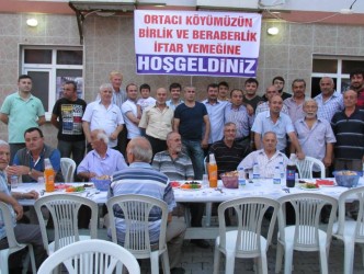 ORTACI KÖYÜNDE TOPLU İFTAR YEMEĞİ VERİLDİ