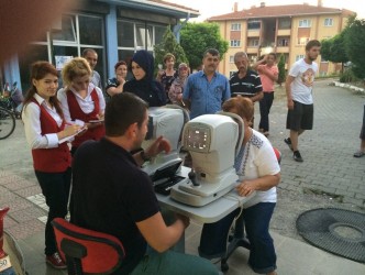 TOKİ KONUTLARINDA GÖZ TARAMASI YAPILDI