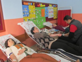 KASIMLI OKULUNDA 55 ÜNİTE KAN BAĞIŞI TOPLANDI