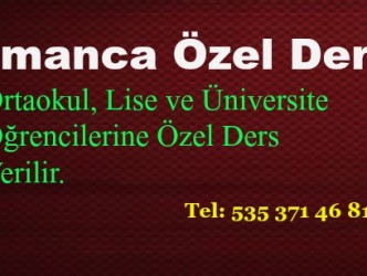 ALMANCA ÖZEL DERS…
