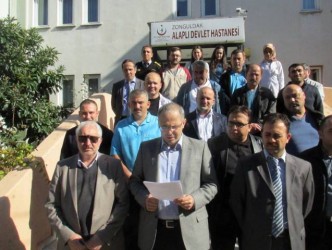 SAĞLIK ÇALIŞANLARI TERÖR SALDIRILARINI PROTESTO ETTİ