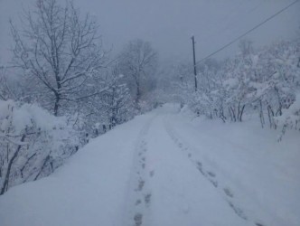 ALAPLI’DA KÖY YOLLARI KAPANDI